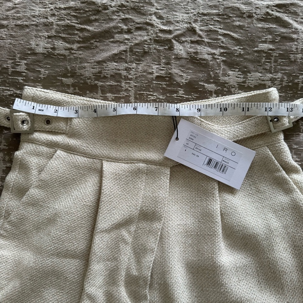 NWT! IRO Cream Women's Shorts, High Waisted, Size 36 - Picture 6 of 11
